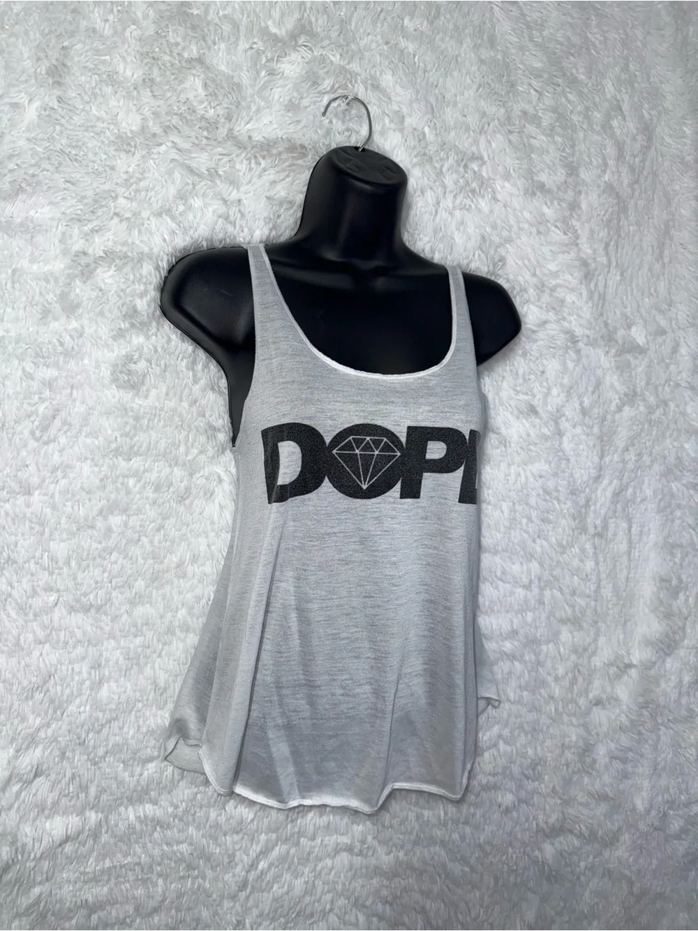 Akira Chicago Red Label Semi Sheer Dope Graphic Racer Back Tank Top Loose Y2K
